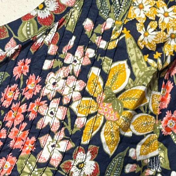 Talbots Floral Blouse - Black, Yellow, Pink - Picture 5 of 10